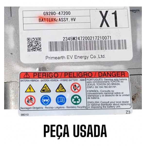 Bateria Toyota Corolla 1.8 Híbrido 2022 2023 2024 2025