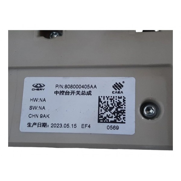 Botão Comando Painel Chery Tiggo 7 2024