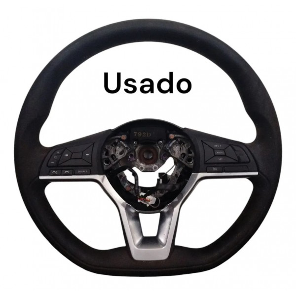 Volante Nissan Kicks 2018 A 2024 C/ Comandos Couro Original Preto