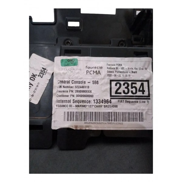 Acabamento Console Central Jeep Commander 2.0 2022 2025