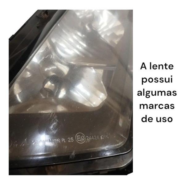 Farol Esquerdo Fiat Toro 2016 A 2021 Máscara Negra