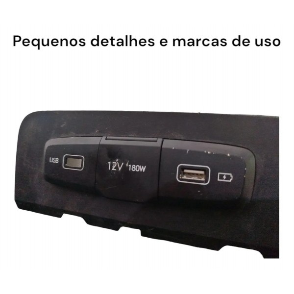 Entrada Usb E Tomada Com Moldura Original Creta 2022 2023