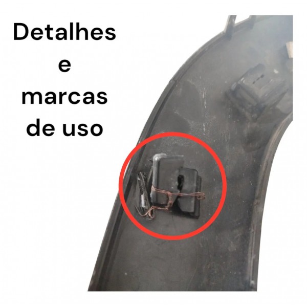 Aplique Moldura Para Lama Esquerdo Jeep Compass 2016 2024 Preto Fosco