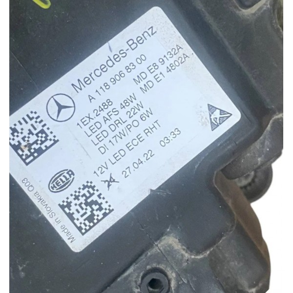 Farol Mercedes Cla 200 2020 2021 2022 Esquerdo Original Esquerdo/motorista